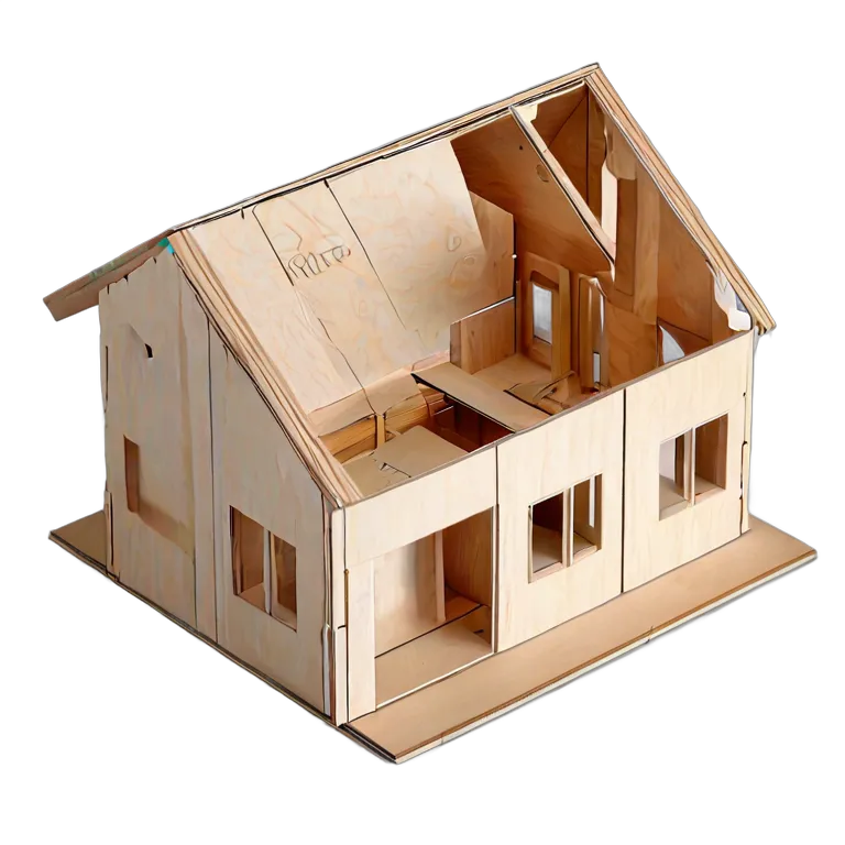 مبنى نماذج المنازل نموذج منزل معياري من الخشب الرقائقي صورة PNG شفافة مجانية #38689