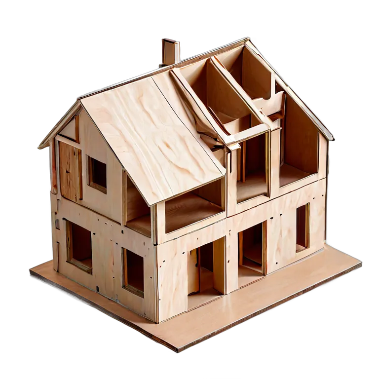 مبنى نماذج المنازل نموذج منزل معياري من الخشب الرقائقي صورة PNG شفافة مجانية #38690