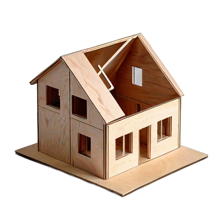 مبنى نماذج المنازل نموذج منزل معياري من الخشب الرقائقي صورة PNG شفافة مجانية #38691