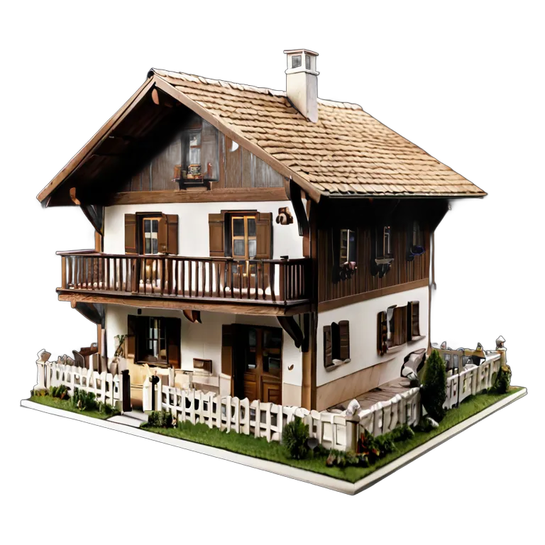 伝統的なスイスの農家モデル 透過 PNG 画像 フリー素材 #38710