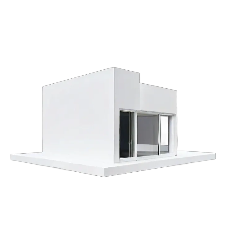 建物 住宅モデル 超ミニマリストのホワイトキューブハウスモデル 透過 PNG 画像 フリー素材 #38618