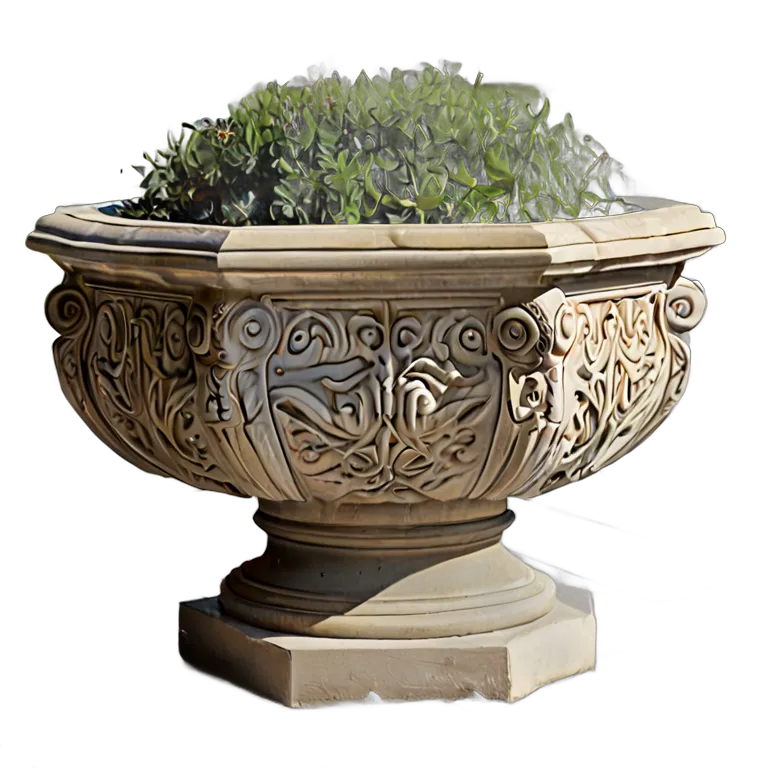 建物 公園 スペインの石のプランター 透過 PNG 画像 フリー素材 #36370