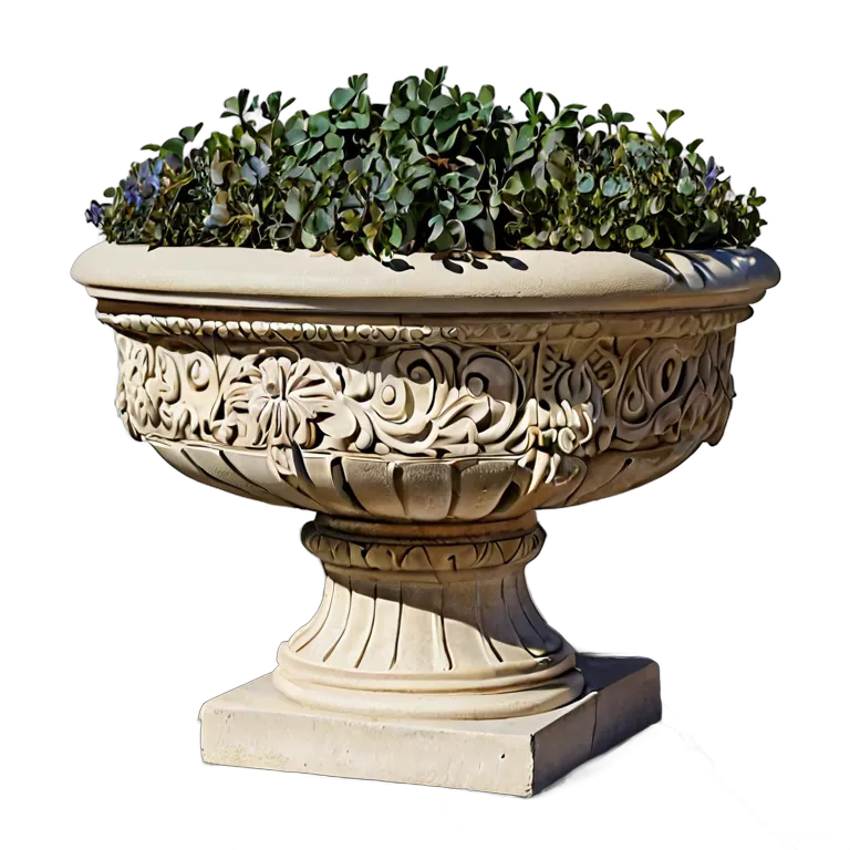 建物 公園 スペインの石のプランター 透過 PNG 画像 フリー素材 #36371