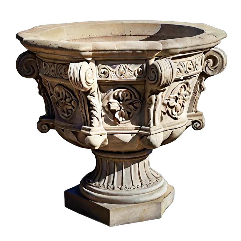 建物 公園 スペインの石のプランター 透過 PNG 画像 フリー素材 #36372