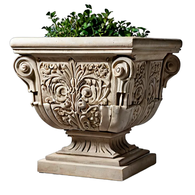 建物 公園 スペインの石のプランター 透過 PNG 画像 フリー素材 #36374