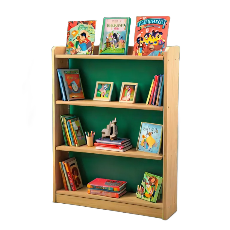 教育 学校 絵本がいっぱいの教室の本棚 透過 PNG 画像 フリー素材 #25903