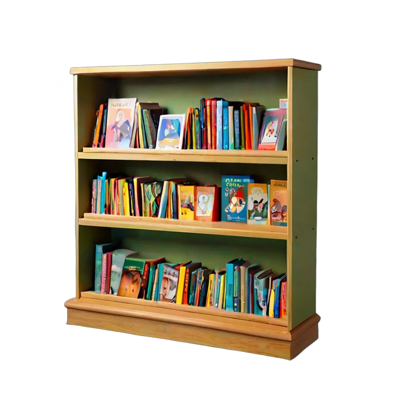 教育 学校 絵本がいっぱいの教室の本棚 透過 PNG 画像 フリー素材 #25904