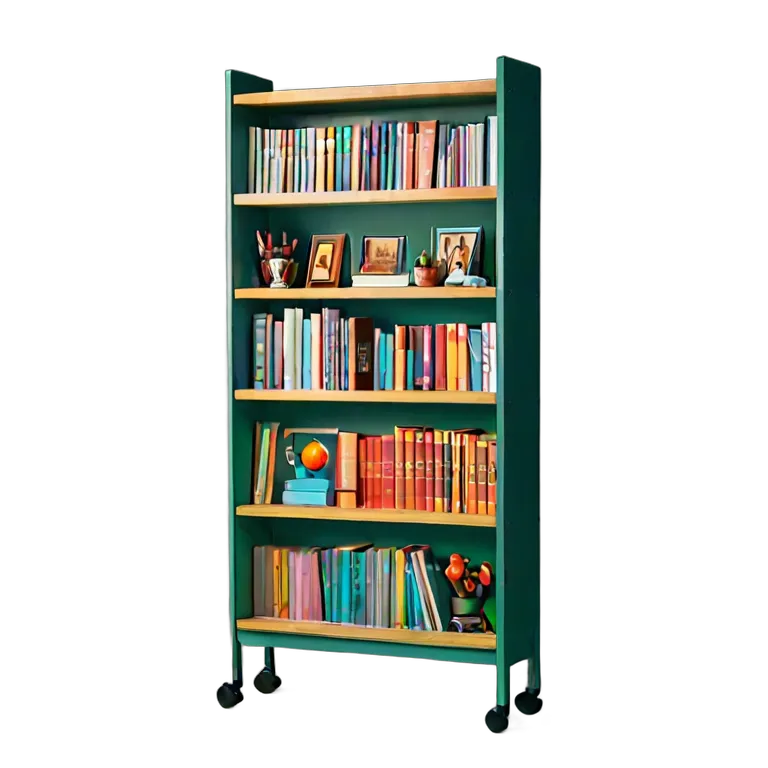 教育 学校 絵本がいっぱいの教室の本棚 透過 PNG 画像 フリー素材 #25907