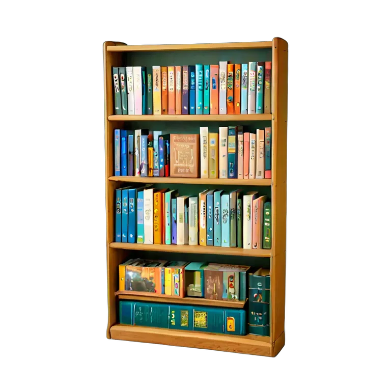 教育 学校 絵本がいっぱいの教室の本棚 透過 PNG 画像 フリー素材 #25908