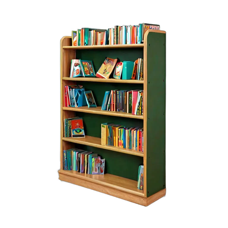 教育 学校 絵本がいっぱいの教室の本棚 透過 PNG 画像 フリー素材 #25910