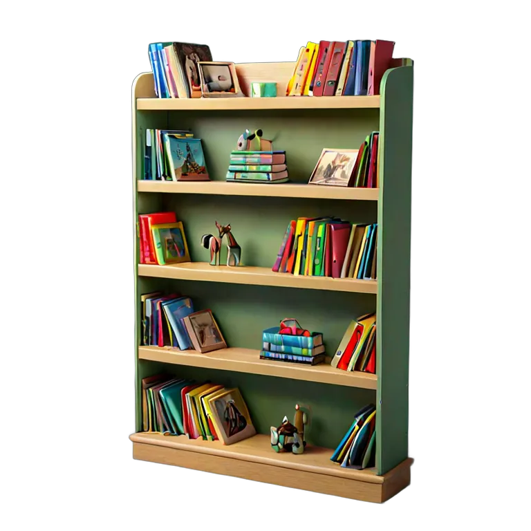 教育 学校 絵本がいっぱいの教室の本棚 透過 PNG 画像 フリー素材 #25911