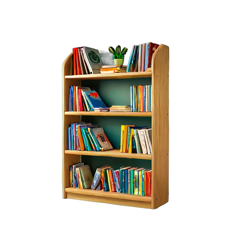 教育 学校 絵本がいっぱいの教室の本棚 透過 PNG 画像 フリー素材 #25912