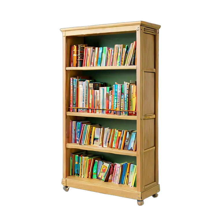 教育 学校 絵本がいっぱいの教室の本棚 透過 PNG 画像 フリー素材 #25913