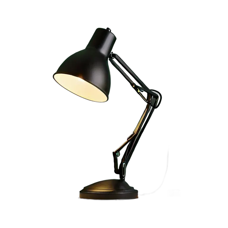 マットブラックのデスクランプ 透過 PNG 画像 フリー素材 #25949