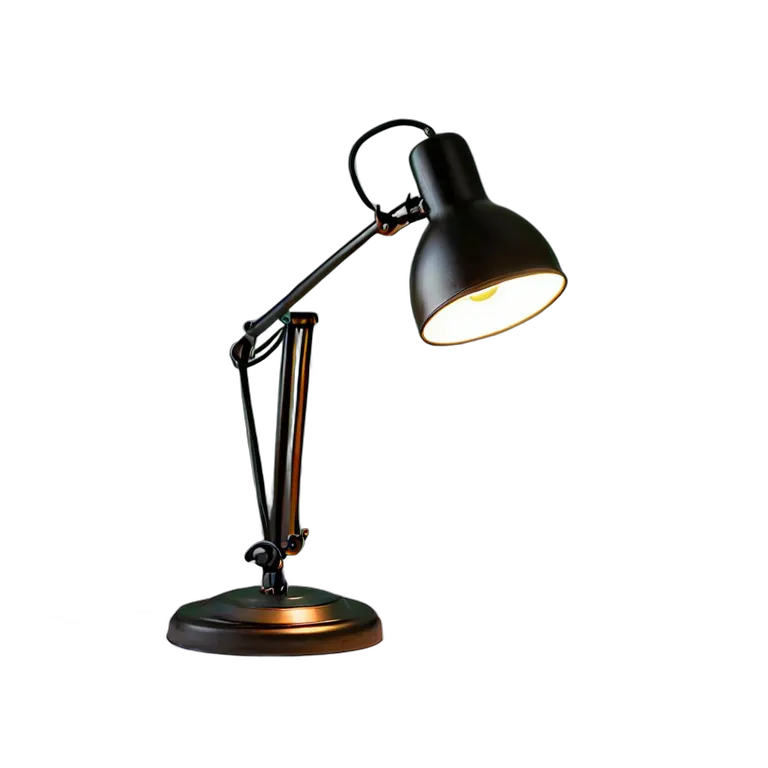 マットブラックのデスクランプ 透過 PNG 画像 フリー素材 #25957