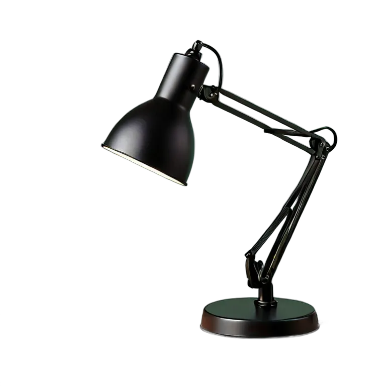 マットブラックのデスクランプ 透過 PNG 画像 フリー素材 #25960