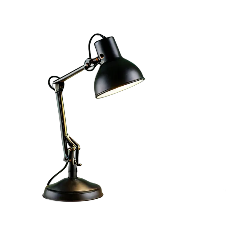 マットブラックのデスクランプ 透過 PNG 画像 フリー素材 #25965