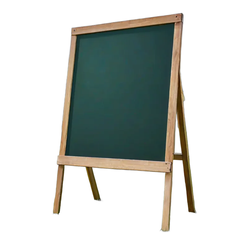 教育 学校 屋外用ポータブル黒板 透過 PNG 画像 フリー素材 #25885