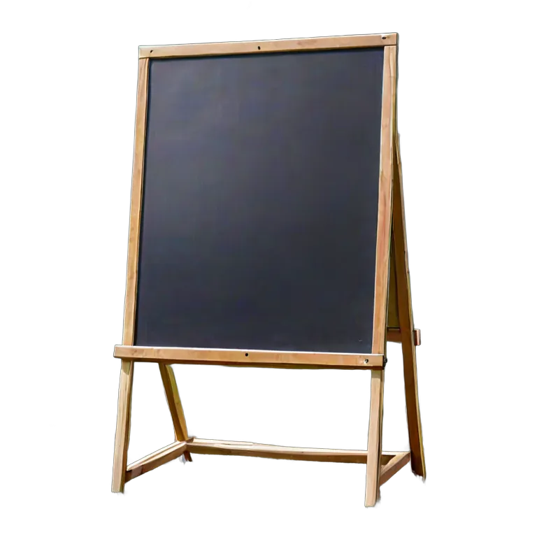 教育 学校 屋外用ポータブル黒板 透過 PNG 画像 フリー素材 #25887