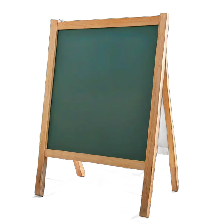 教育 学校 屋外用ポータブル黒板 透過 PNG 画像 フリー素材 #25890