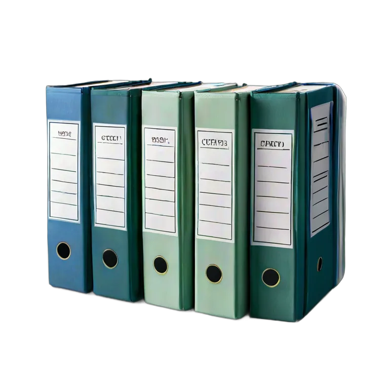 教育 学校 背ラベル付きバインダーセット 透過 PNG 画像 フリー素材 #25874