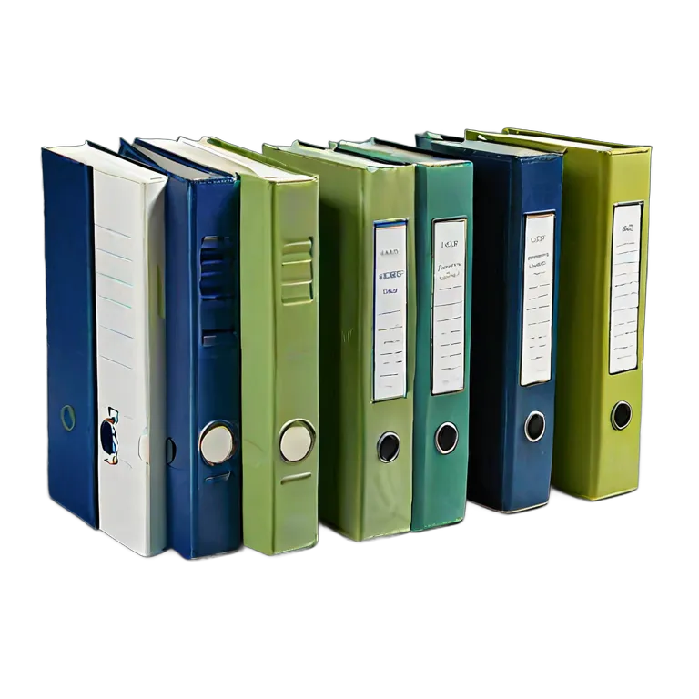 教育 学校 背ラベル付きバインダーセット 透過 PNG 画像 フリー素材 #25876