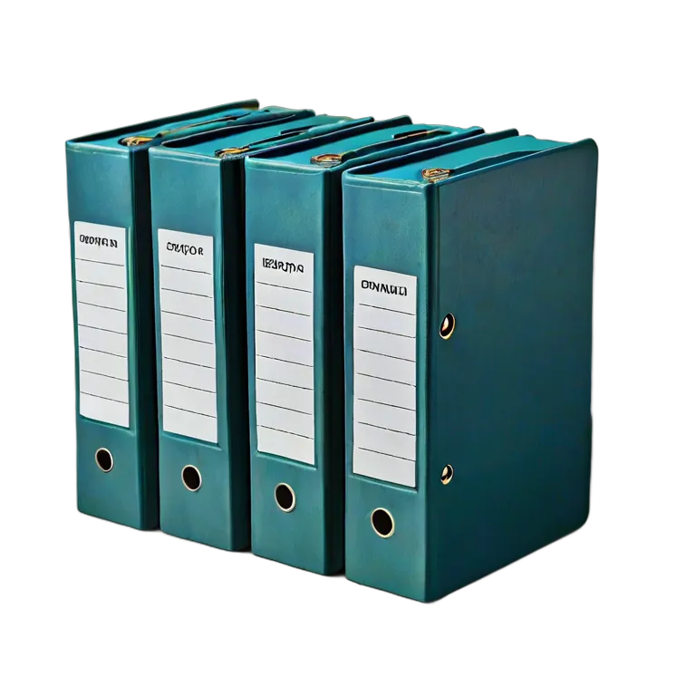 教育 学校 背ラベル付きバインダーセット 透過 PNG 画像 フリー素材 #25877