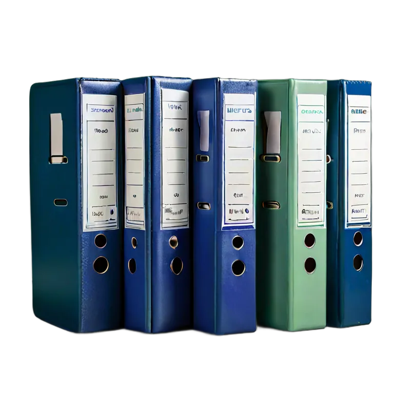 教育 学校 背ラベル付きバインダーセット 透過 PNG 画像 フリー素材 #25878