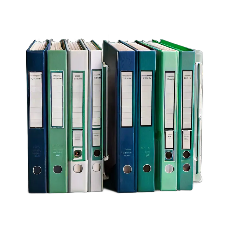 教育 学校 背ラベル付きバインダーセット 透過 PNG 画像 フリー素材 #25882