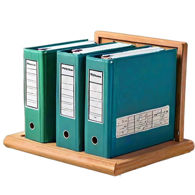 教育 学校 背ラベル付きバインダーセット 透過 PNG 画像 フリー素材 #25883