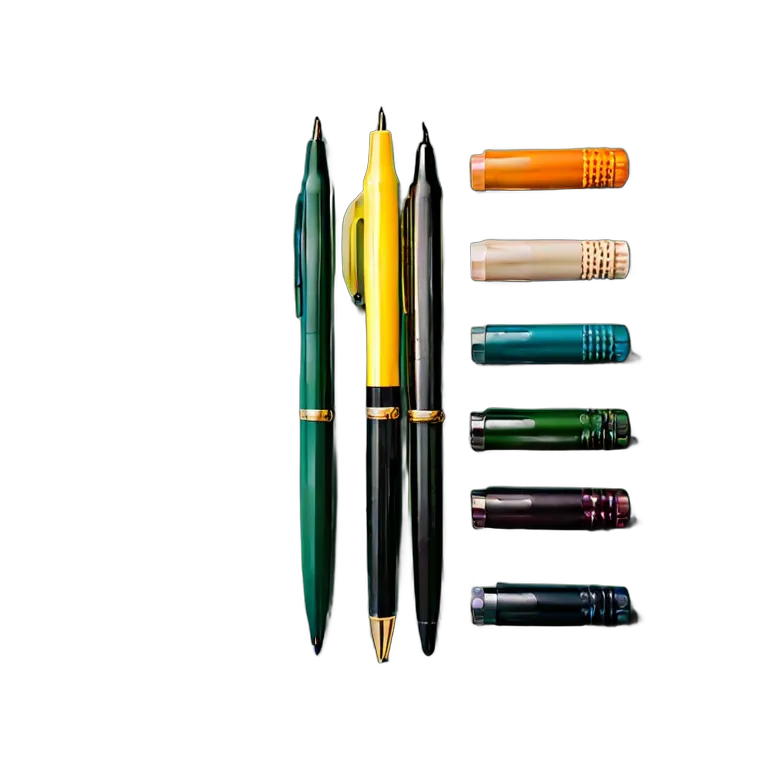 教育 学校 書道ペンとインクのセット 透過 PNG 画像 フリー素材 #25901