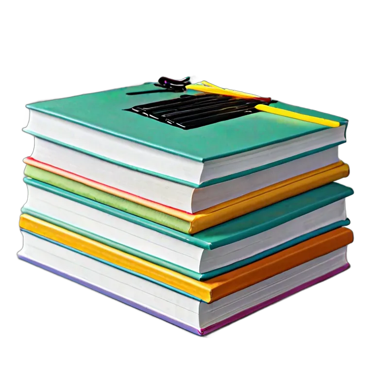 教育 学校 楽譜の束 透過 PNG 画像 フリー素材 #25944