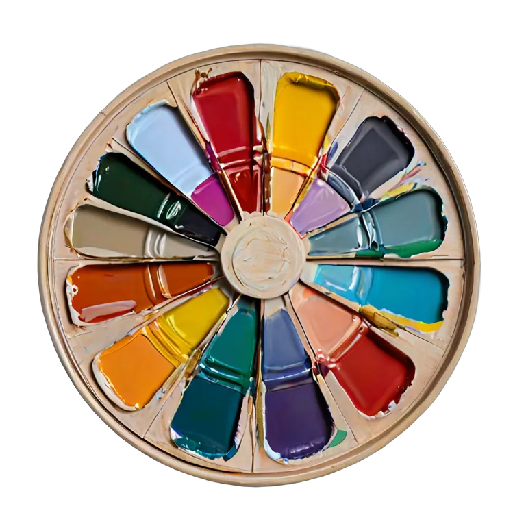 教育 学校 学生用混合色絵の具パレット 透過 PNG 画像 フリー素材 #25937