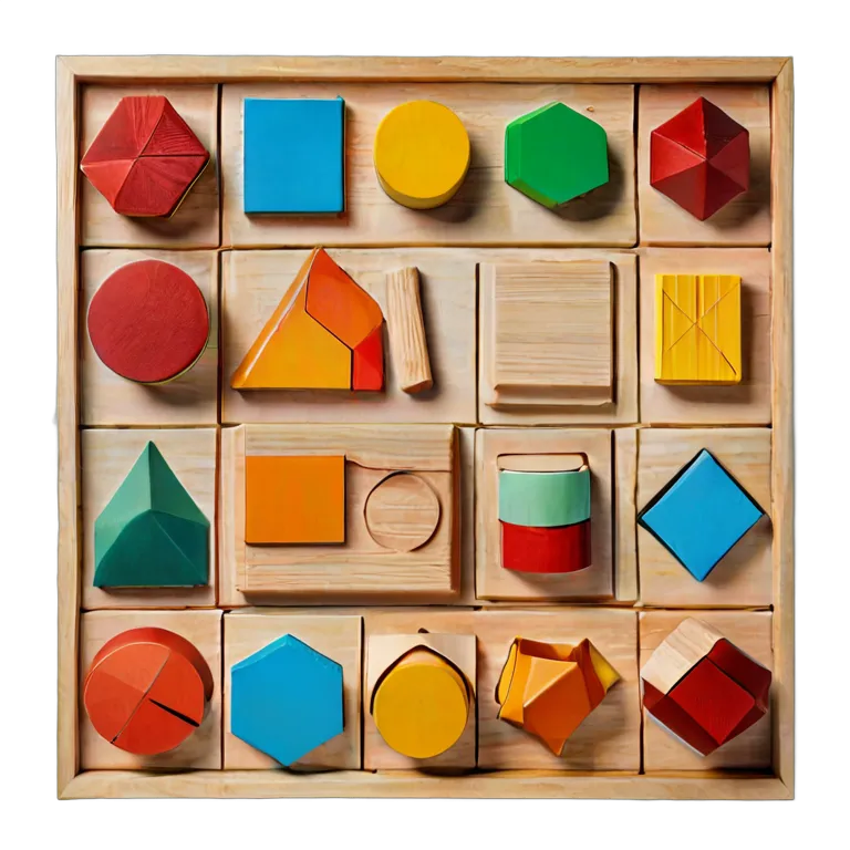 教育 学校 木製幾何学パズルセット 透過 PNG 画像 フリー素材 #25866