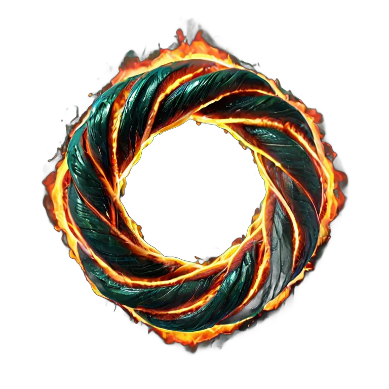 エフェクト 火 火でできたケルト結び 透過 PNG 画像 フリー素材 #28198