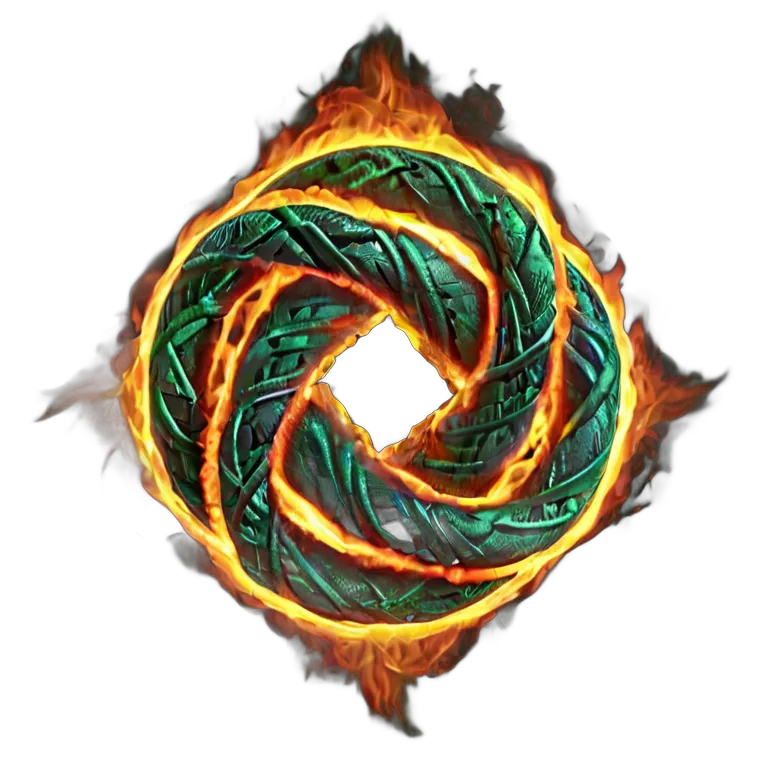 エフェクト 火 火でできたケルト結び 透過 PNG 画像 フリー素材 #28200