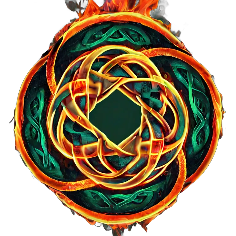 エフェクト 火 火でできたケルト結び 透過 PNG 画像 フリー素材 #28212