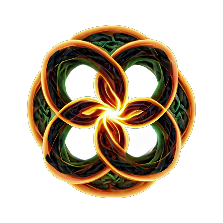 エフェクト 火 火でできたケルト結び 透過 PNG 画像 フリー素材 #28213