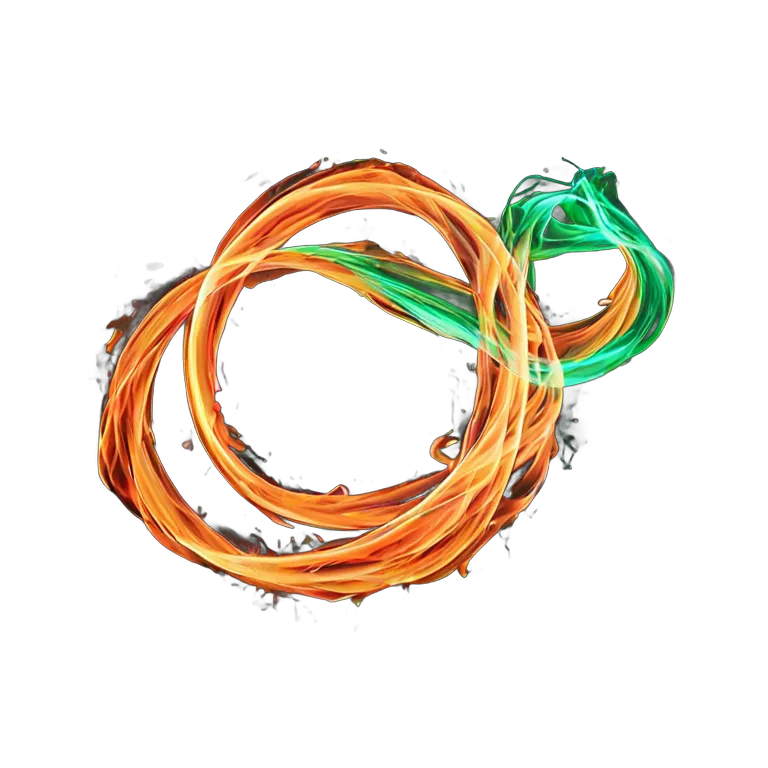 エフェクト 火 流れる火のリボン 透過 PNG 画像 フリー素材 #28241