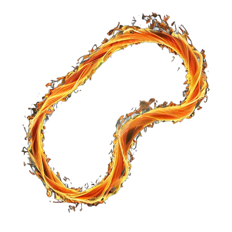 エフェクト 火 流れる火のリボン 透過 PNG 画像 フリー素材 #28243