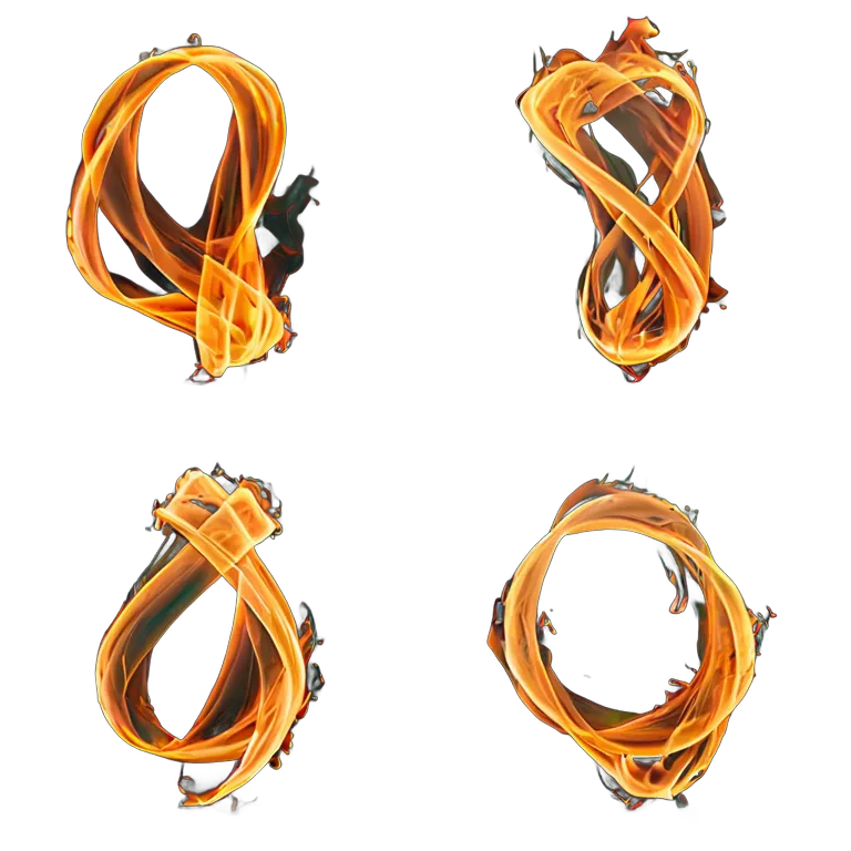 エフェクト 火 流れる火のリボン 透過 PNG 画像 フリー素材 #28245