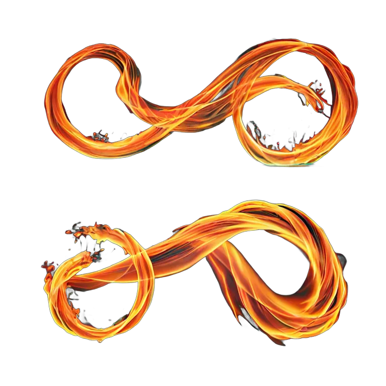 エフェクト 火 流れる火のリボン 透過 PNG 画像 フリー素材 #28247