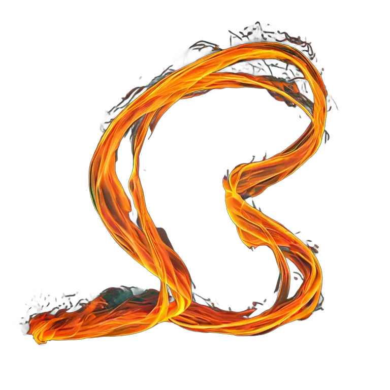 エフェクト 火 流れる火のリボン 透過 PNG 画像 フリー素材 #28251