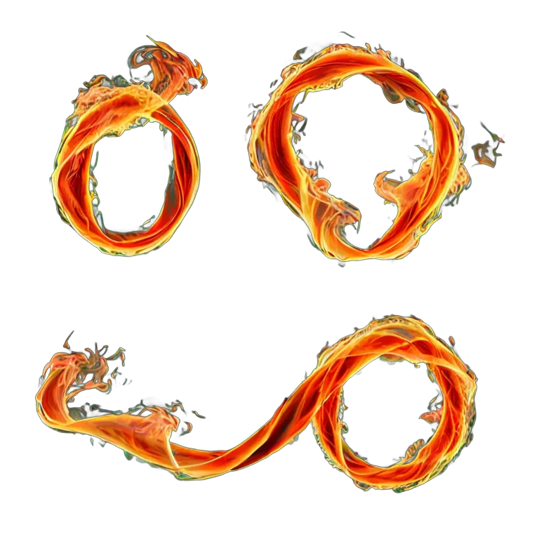 エフェクト 火 流れる火のリボン 透過 PNG 画像 フリー素材 #28252