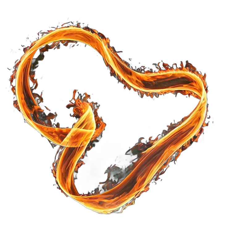 エフェクト 火 流れる火のリボン 透過 PNG 画像 フリー素材 #28253