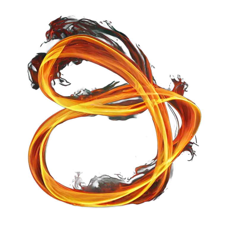 エフェクト 火 流れる火のリボン 透過 PNG 画像 フリー素材 #28254