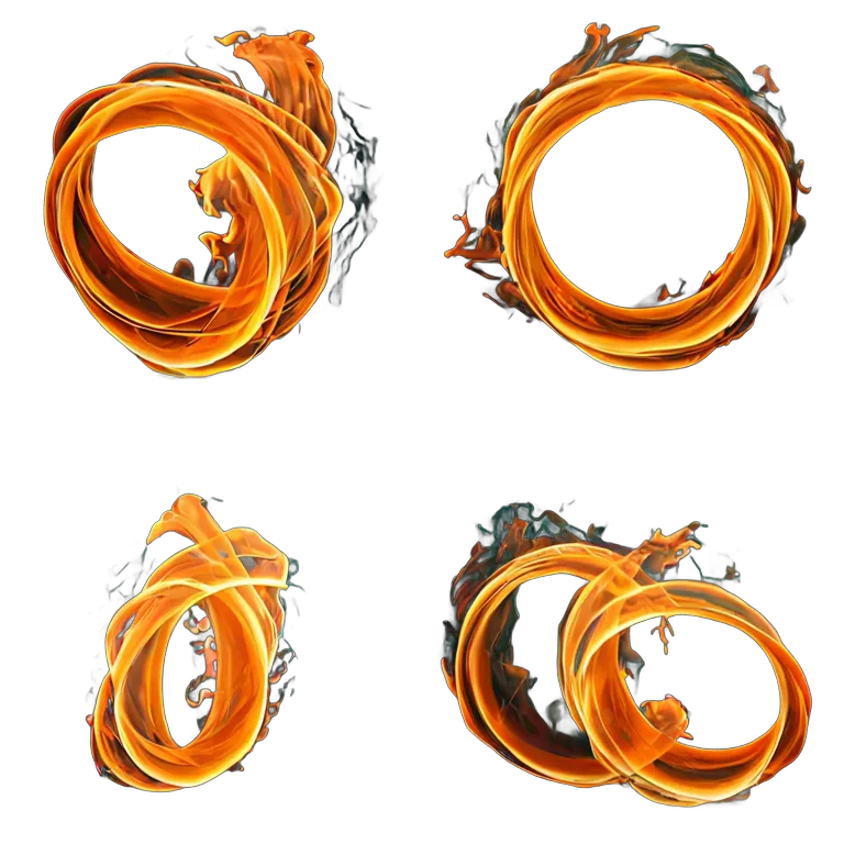 エフェクト 火 流れる火のリボン 透過 PNG 画像 フリー素材 #28255