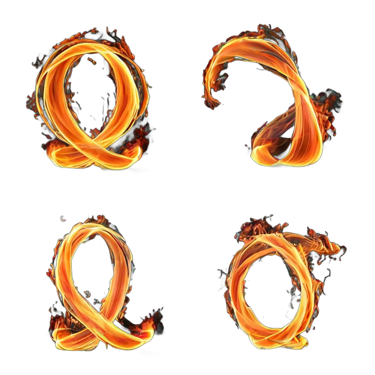 エフェクト 火 流れる火のリボン 透過 PNG 画像 フリー素材 #28258