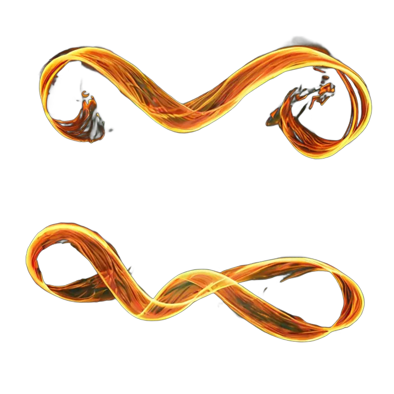 エフェクト 火 流れる火のリボン 透過 PNG 画像 フリー素材 #28259