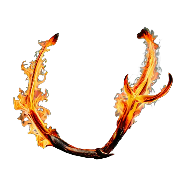 エフェクト 火 鋭い火の爪痕 透過 PNG 画像 フリー素材 #28229